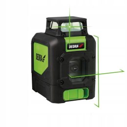 Laser krzyżowy poziomica do 50m ziel baterie etui